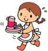 給食の準備